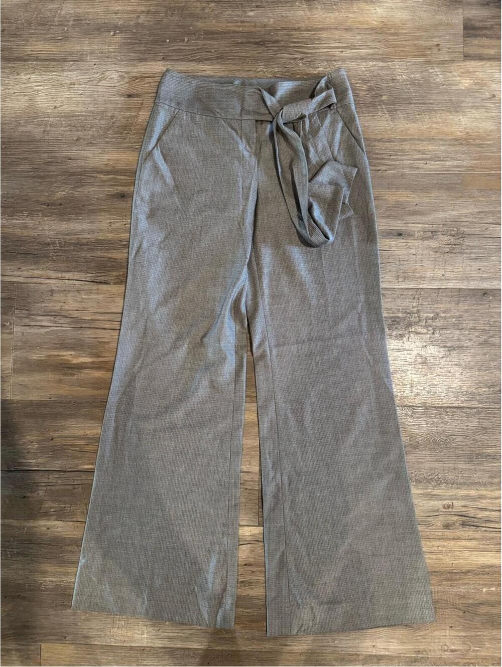 The Limited Tie Waist Wide Leg Pants Brown Sz 2 X 31.5” length